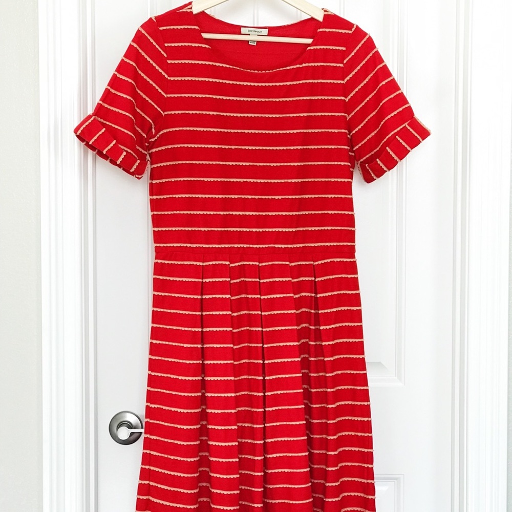 Anthropologie scalloped print dress